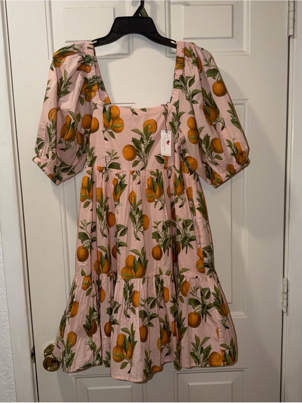 Pink Chicken New York Women’s Mellissa Pink Botanical Orange Dress XS New $228